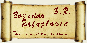 Božidar Rafajlović vizit kartica